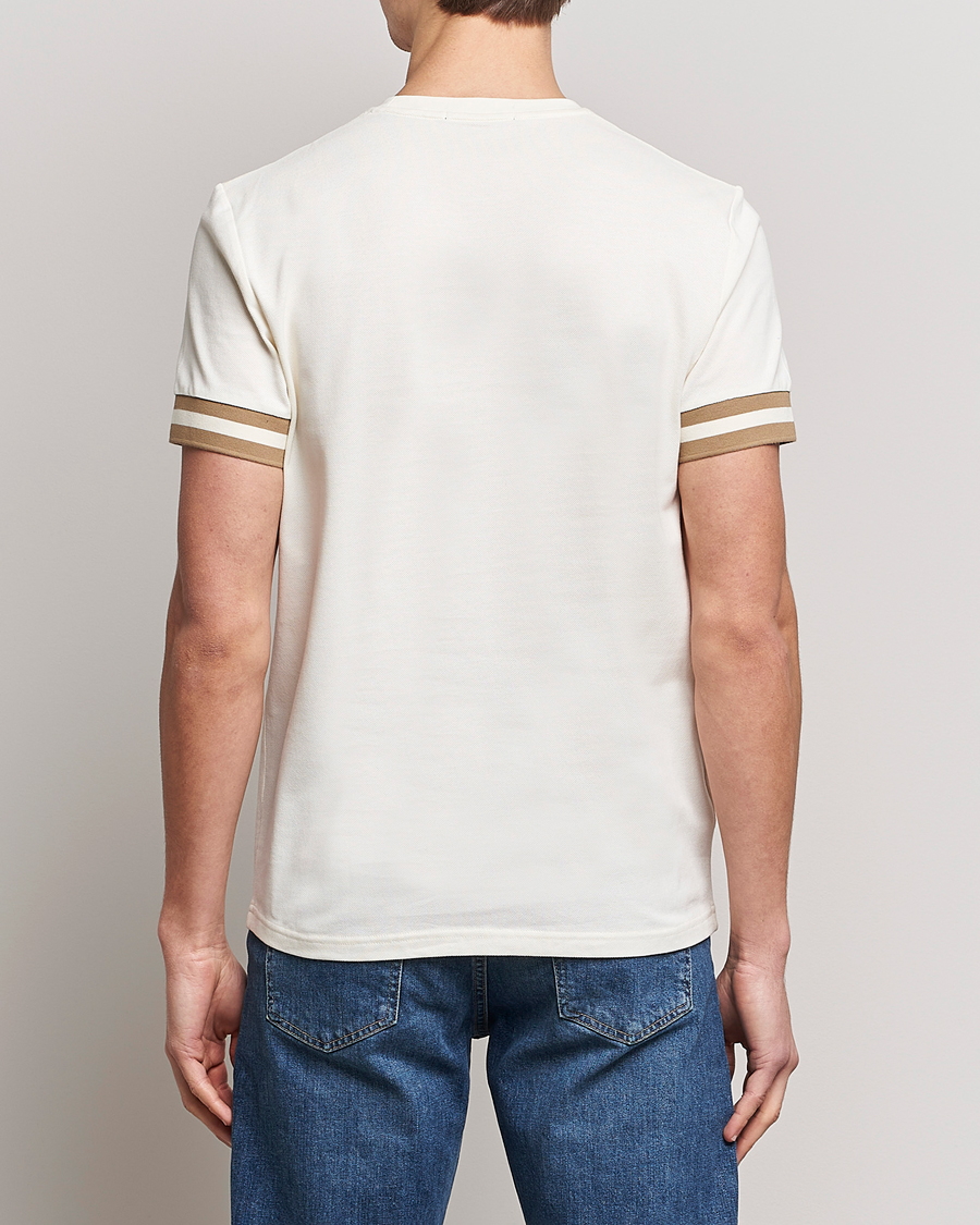 Homme | T-shirts | Fred Perry | Boled Tipped Pique T-Shirt Ecru
