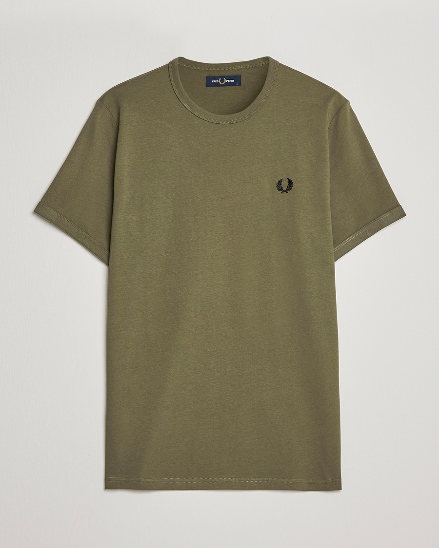 Homme | T-shirts | Fred Perry | Ringer T-Shirt Unifrom Green