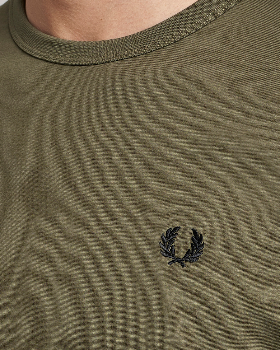 Homme | T-shirts | Fred Perry | Ringer T-Shirt Unifrom Green