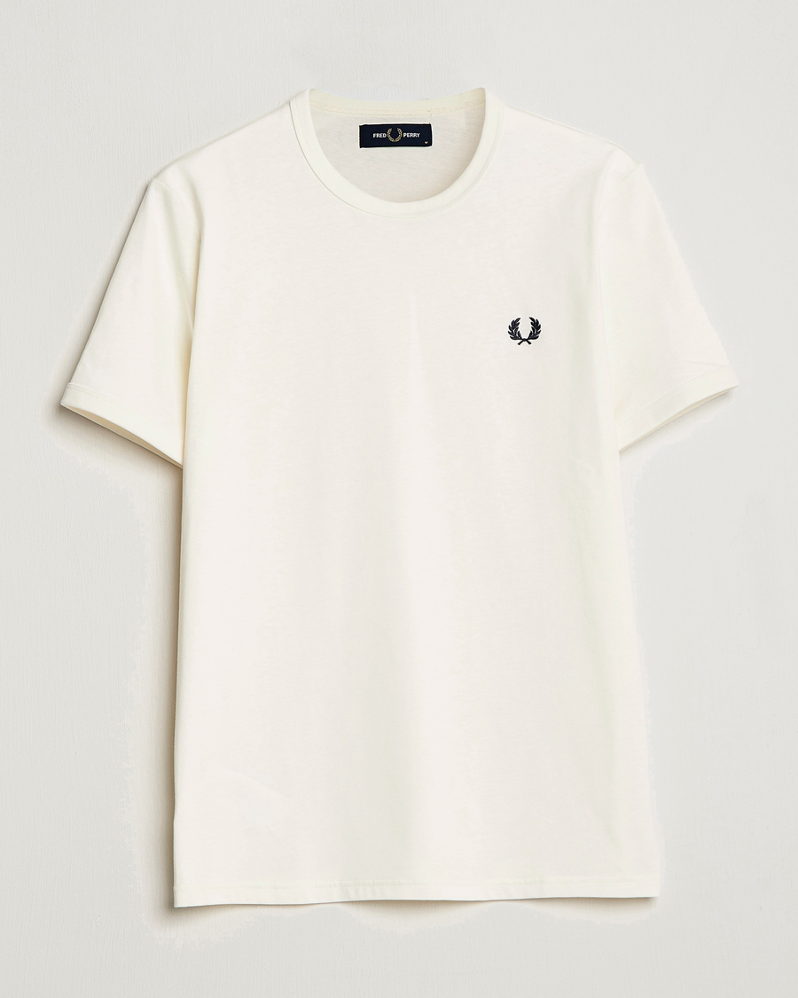 Homme | T-shirts | Fred Perry | Ringer T-Shirt Ecru