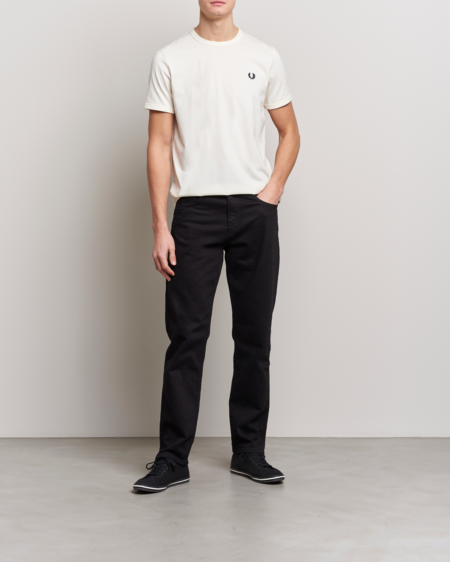 Homme | T-shirts | Fred Perry | Ringer T-Shirt Ecru