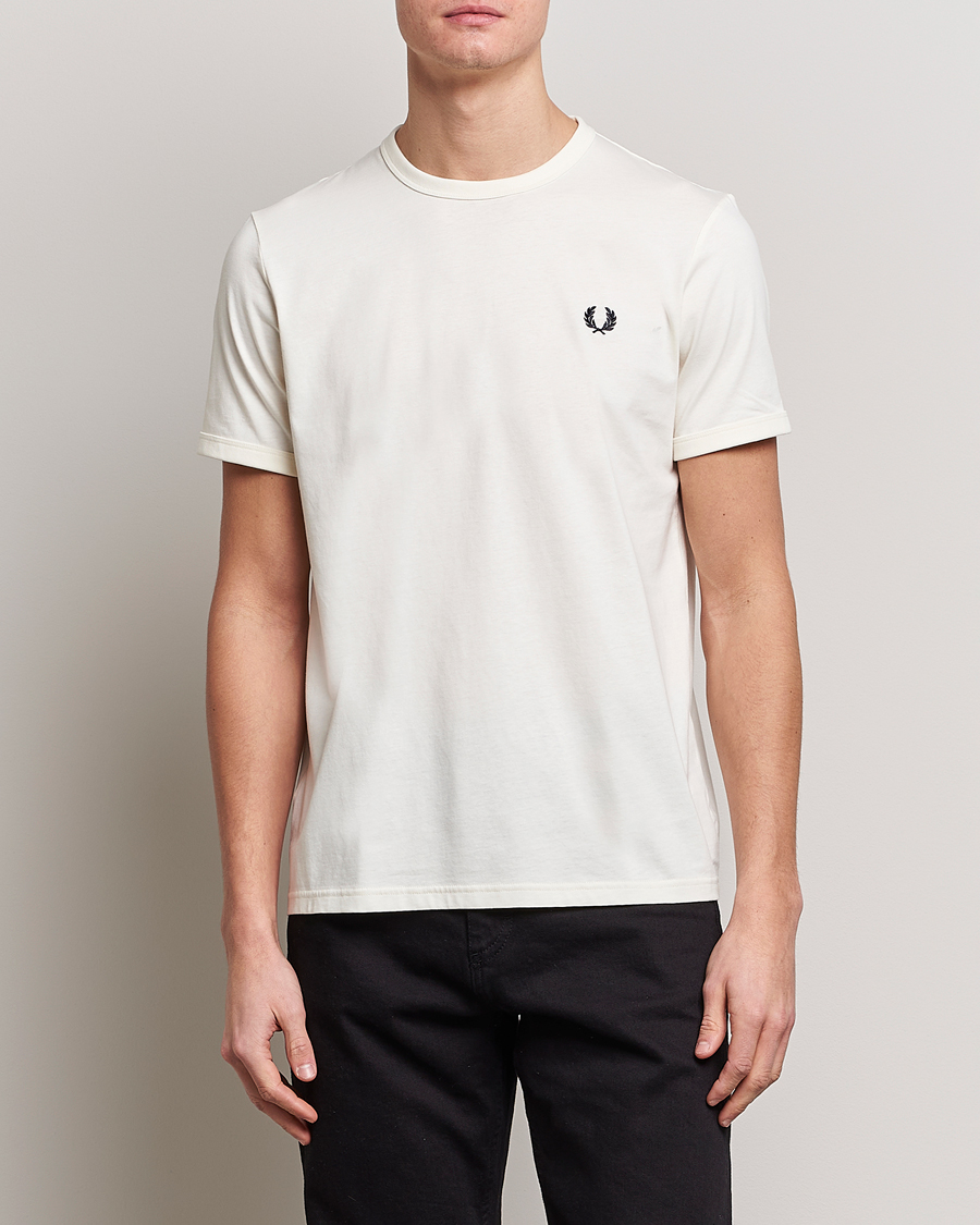 Homme | T-shirts | Fred Perry | Ringer T-Shirt Ecru