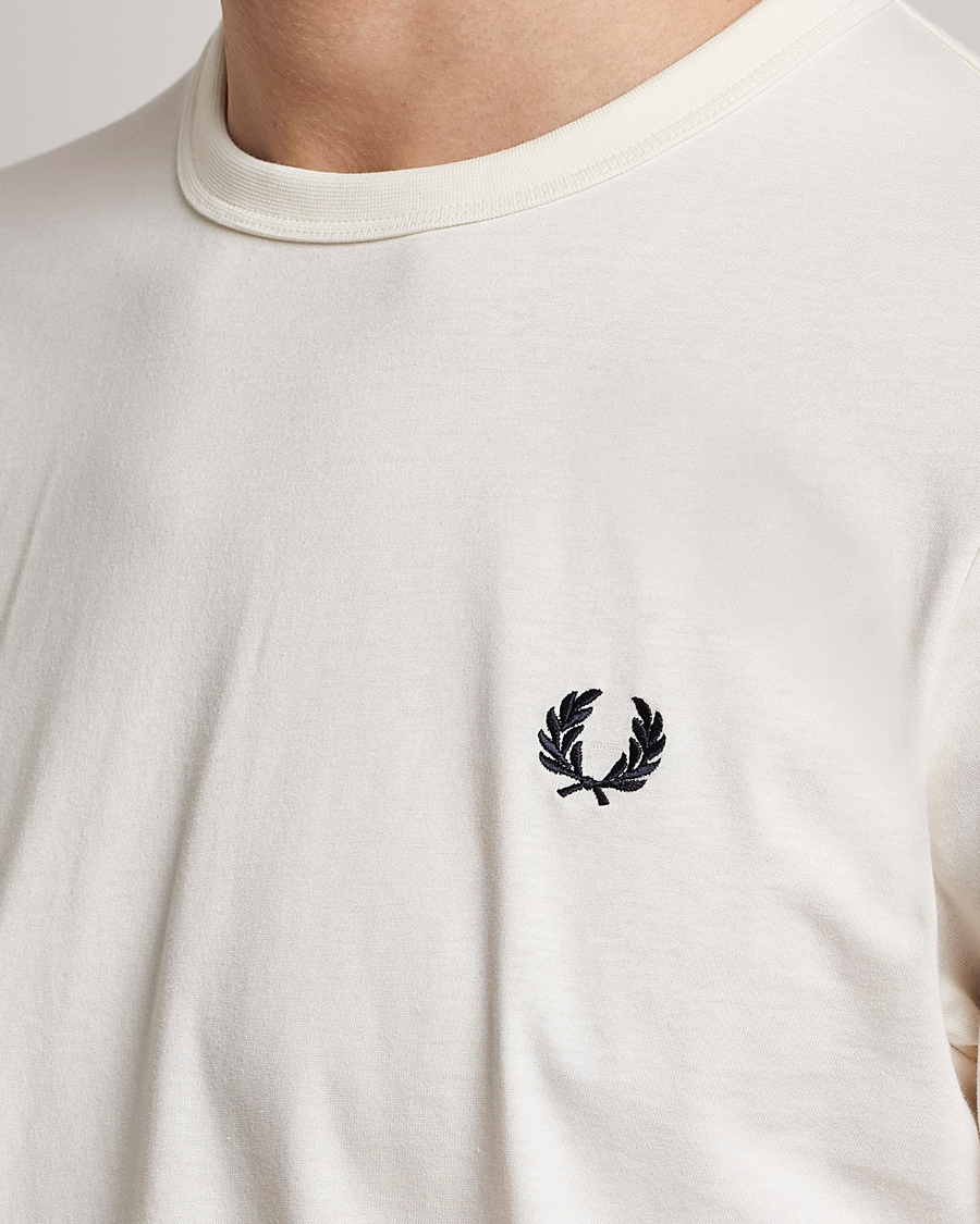 Homme | T-shirts | Fred Perry | Ringer T-Shirt Ecru