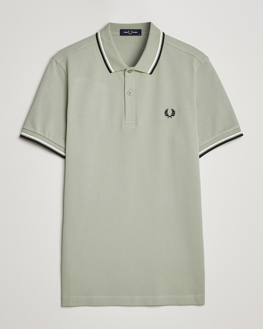 Homme | Polos | Fred Perry | Twin Tipped Polo Shirt Sea Gras