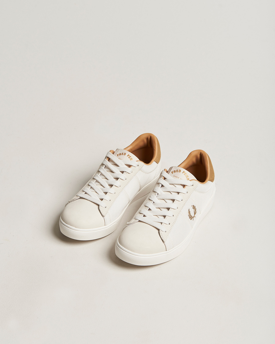 Homme | Fred Perry Spencer Mesh Sneaker Snow White | Fred Perry | Spencer Mesh Sneaker Snow White