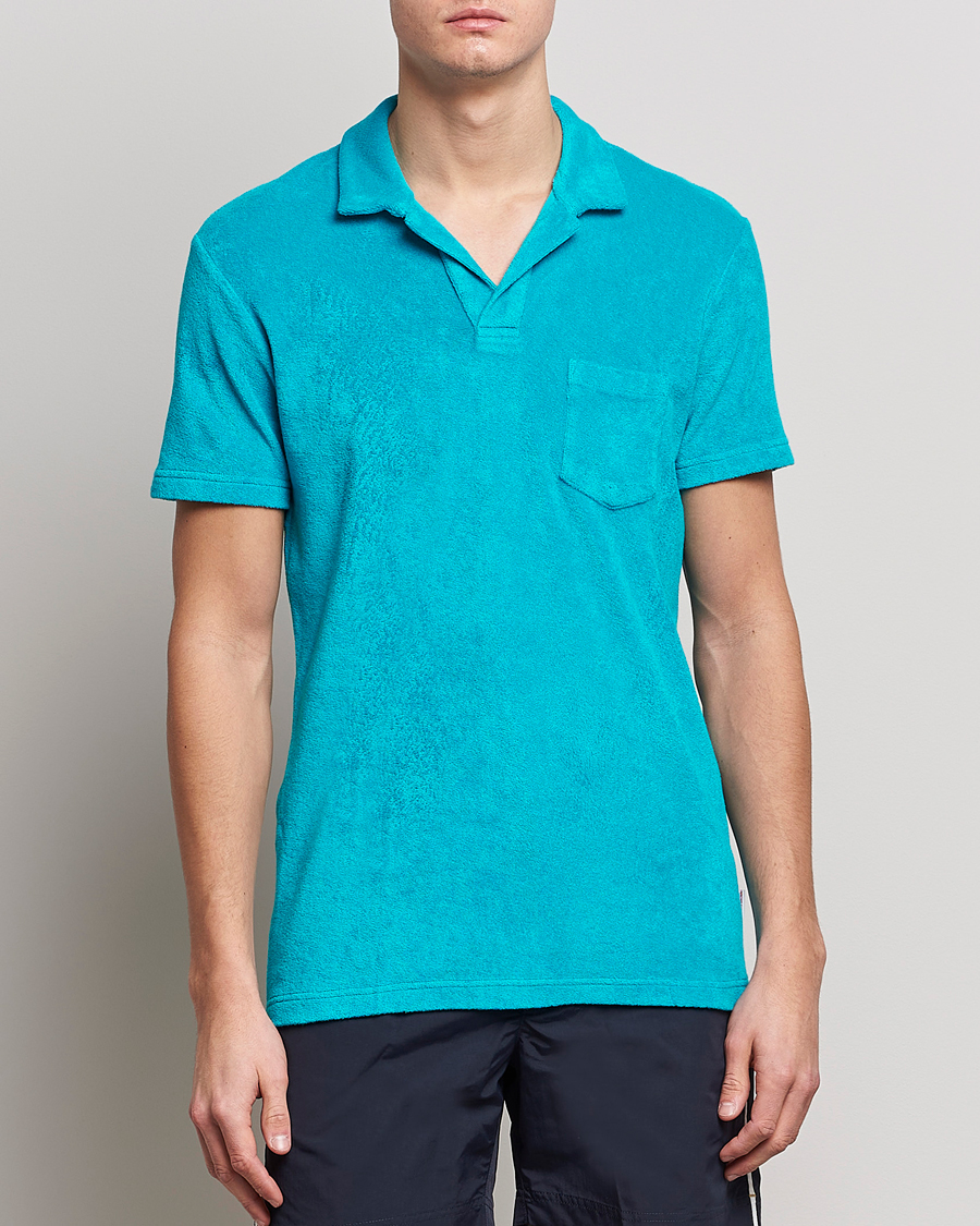 Homme | Polos | Orlebar Brown | Terry Polo Crystal Sea
