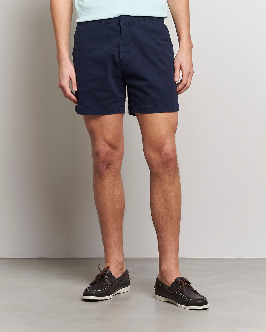 Homme | Shorts | Orlebar Brown | Bulldog Cotton Stretch Twill Shorts Dark Navy