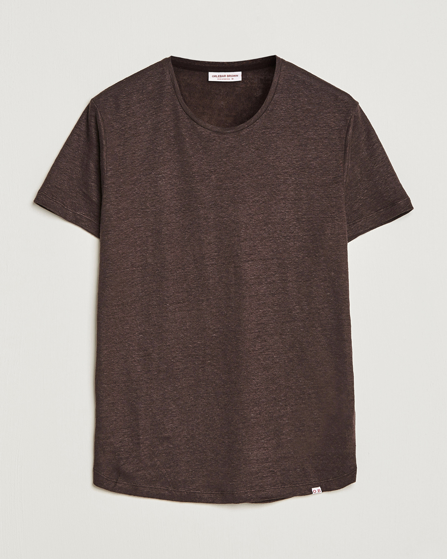 Homme | T-shirts | Orlebar Brown | OB Linen Crew Neck Tee Truffle