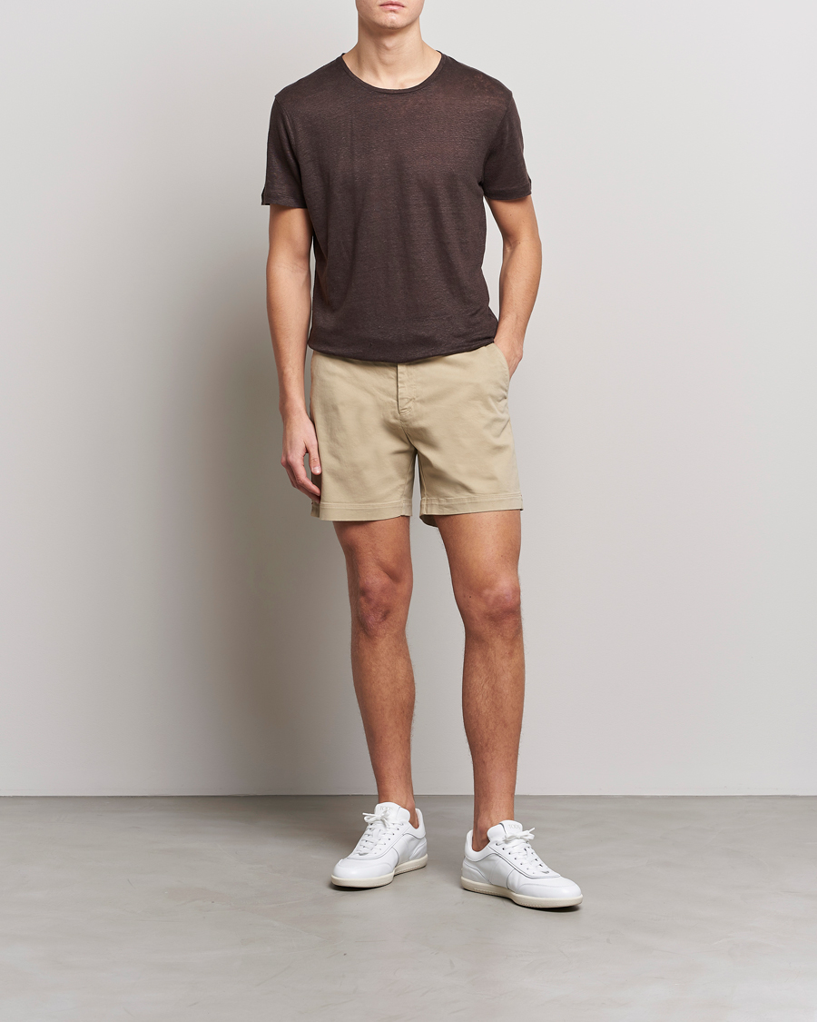 Homme | T-shirts | Orlebar Brown | OB Linen Crew Neck Tee Truffle