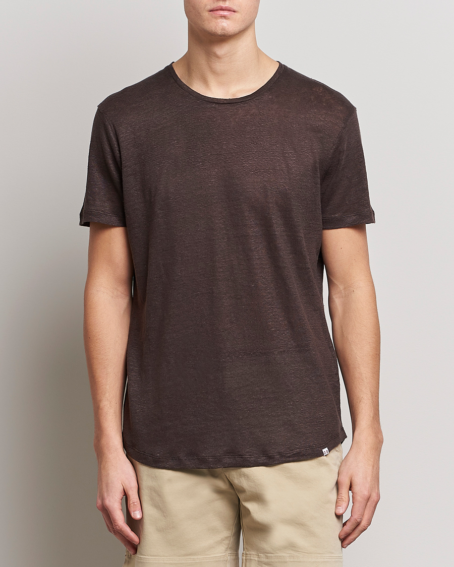 Homme | T-shirts | Orlebar Brown | OB Linen Crew Neck Tee Truffle