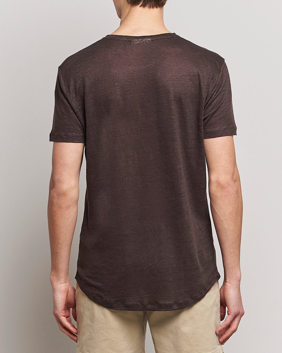 Homme | T-shirts | Orlebar Brown | OB Linen Crew Neck Tee Truffle