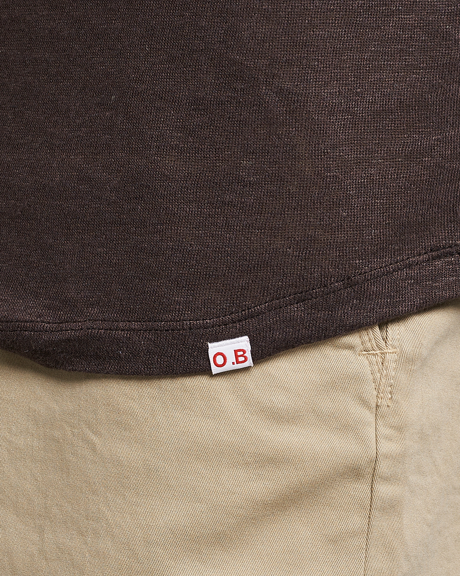 Homme | T-shirts | Orlebar Brown | OB Linen Crew Neck Tee Truffle