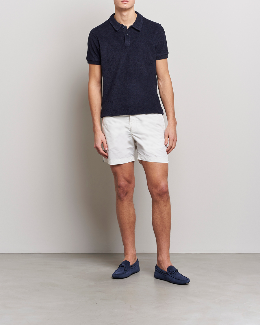 Homme | Polos | Orlebar Brown | Lorenzo Cotton Terry Polo Night Iris