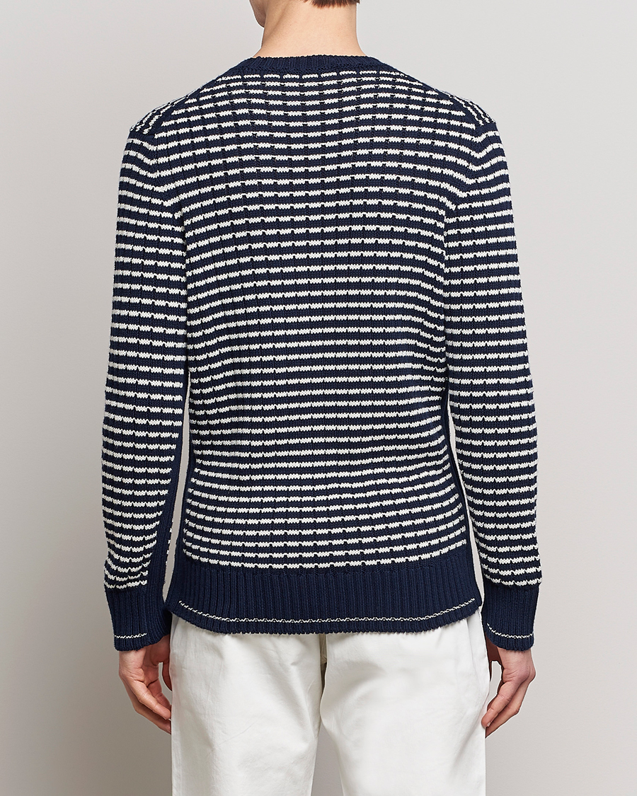 Homme | Pulls Et Tricots | Orlebar Brown | Lorca Organic Cotton Side Stripe Night Iris/Sea Mist