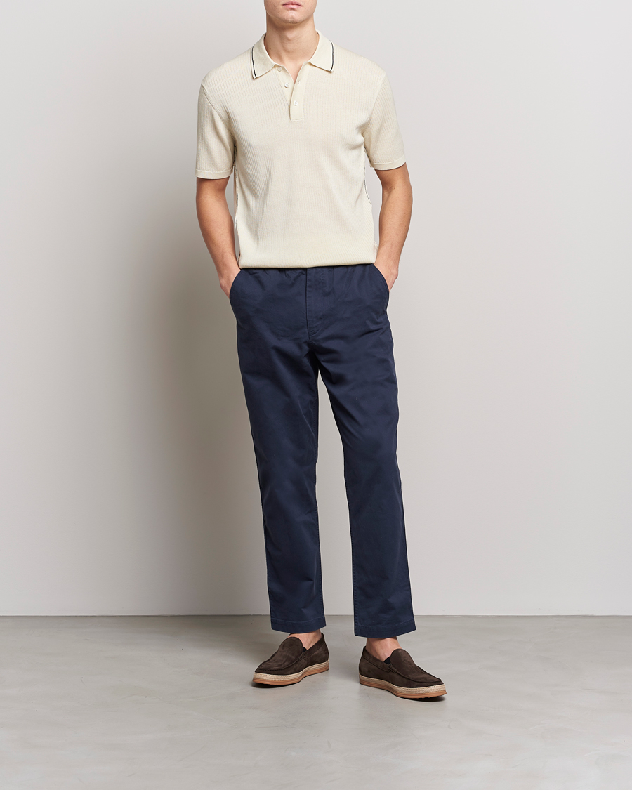 Homme | Polos | Orlebar Brown | Maranon Organic Cotton Rib Tipping Polo Sea Mist