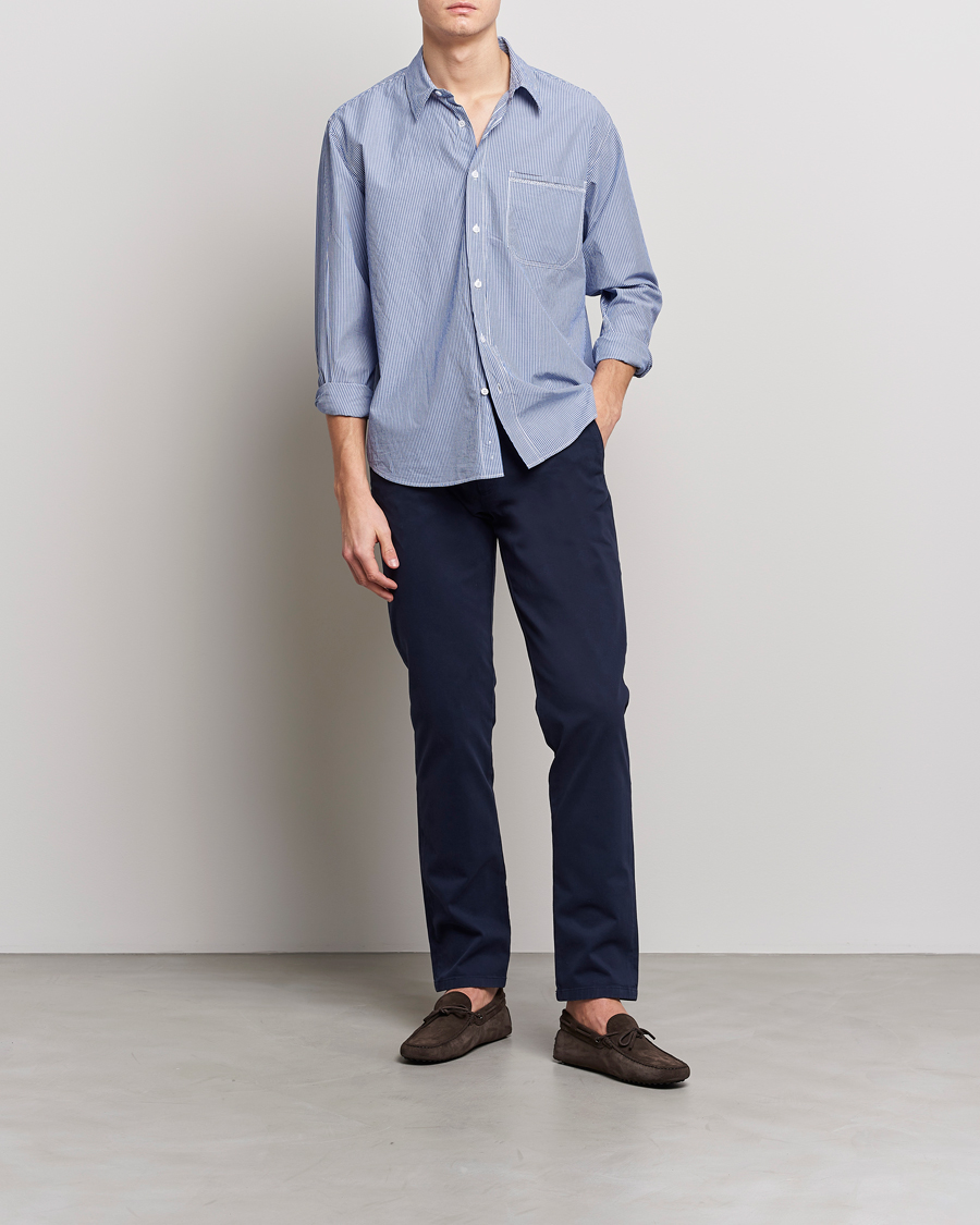 Homme | Chemises | Orlebar Brown | Grasmoor Relaxed Fit Striped Shirt Navy/White