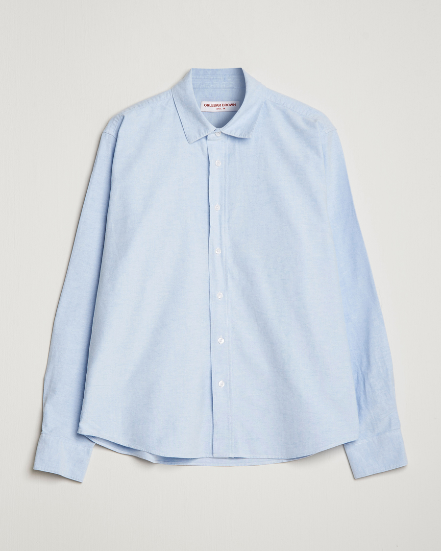 Homme | Chemises | Orlebar Brown | Grasmoor Relaxed Fit Tape Rim Shirt Serenity Blue