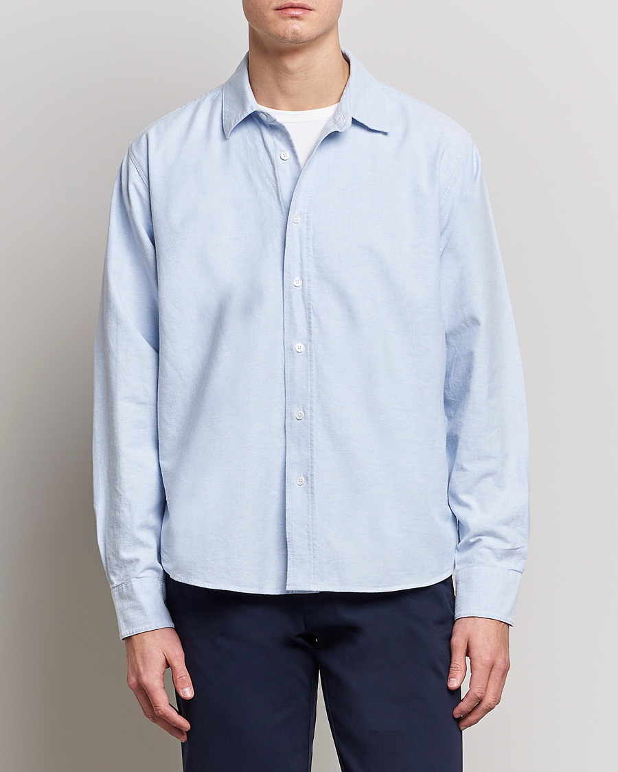 Homme | Chemises | Orlebar Brown | Grasmoor Relaxed Fit Tape Rim Shirt Serenity Blue