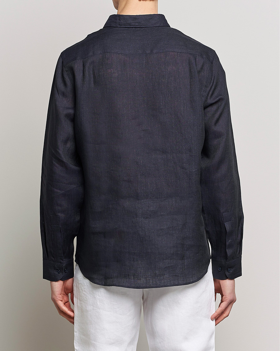 Homme | Chemises | Orlebar Brown | Percy Smart Linen Shirt Dark Navy