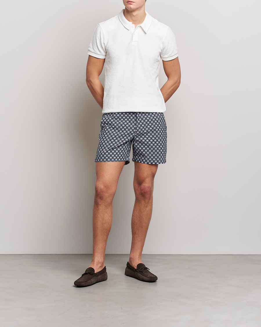 Homme | Maillots De Bain | Orlebar Brown | Bulldog Tela Jacquard Swimshorts Night Iris