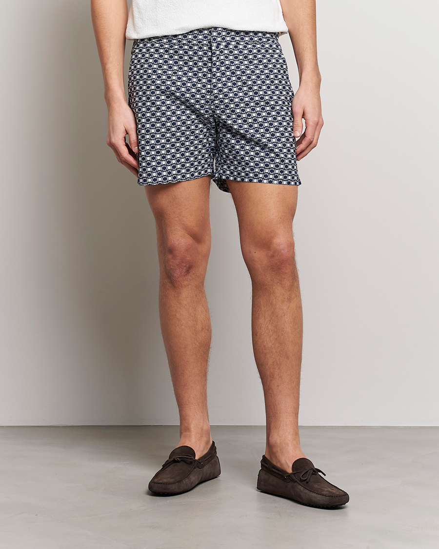 Homme | Maillots De Bain | Orlebar Brown | Bulldog Tela Jacquard Swimshorts Night Iris