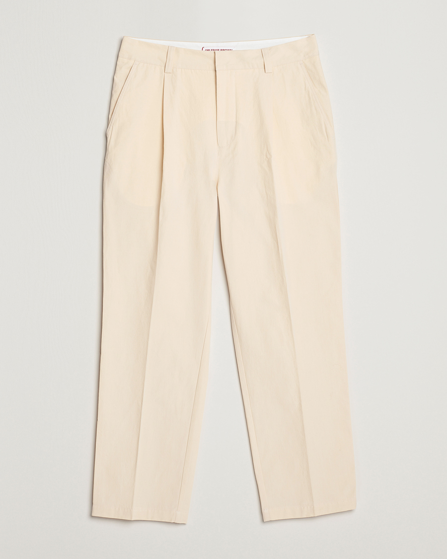 Homme | Pantalons | Orlebar Brown | Beckworth Pleated Cotton Trousers Pebble
