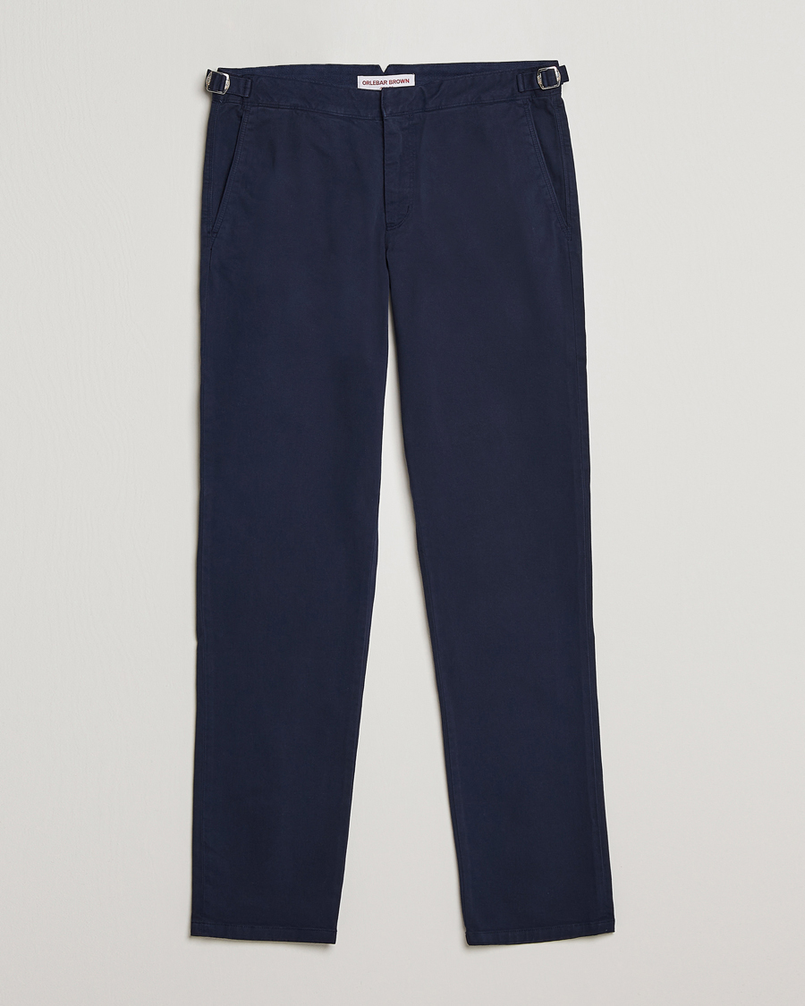 Homme | Pantalons | Orlebar Brown | Fallon Cotton Stretch Trousers Dark Navy
