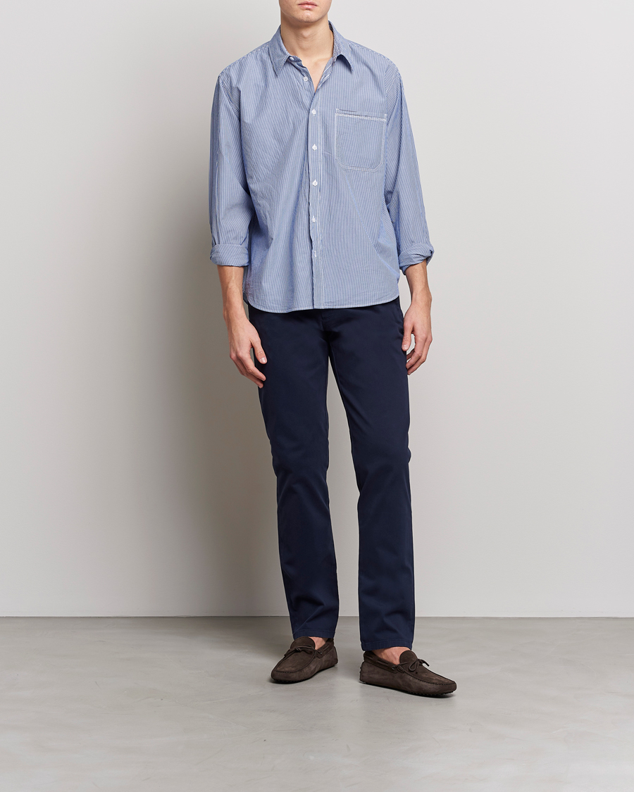 Homme | Pantalons | Orlebar Brown | Fallon Cotton Stretch Trousers Dark Navy