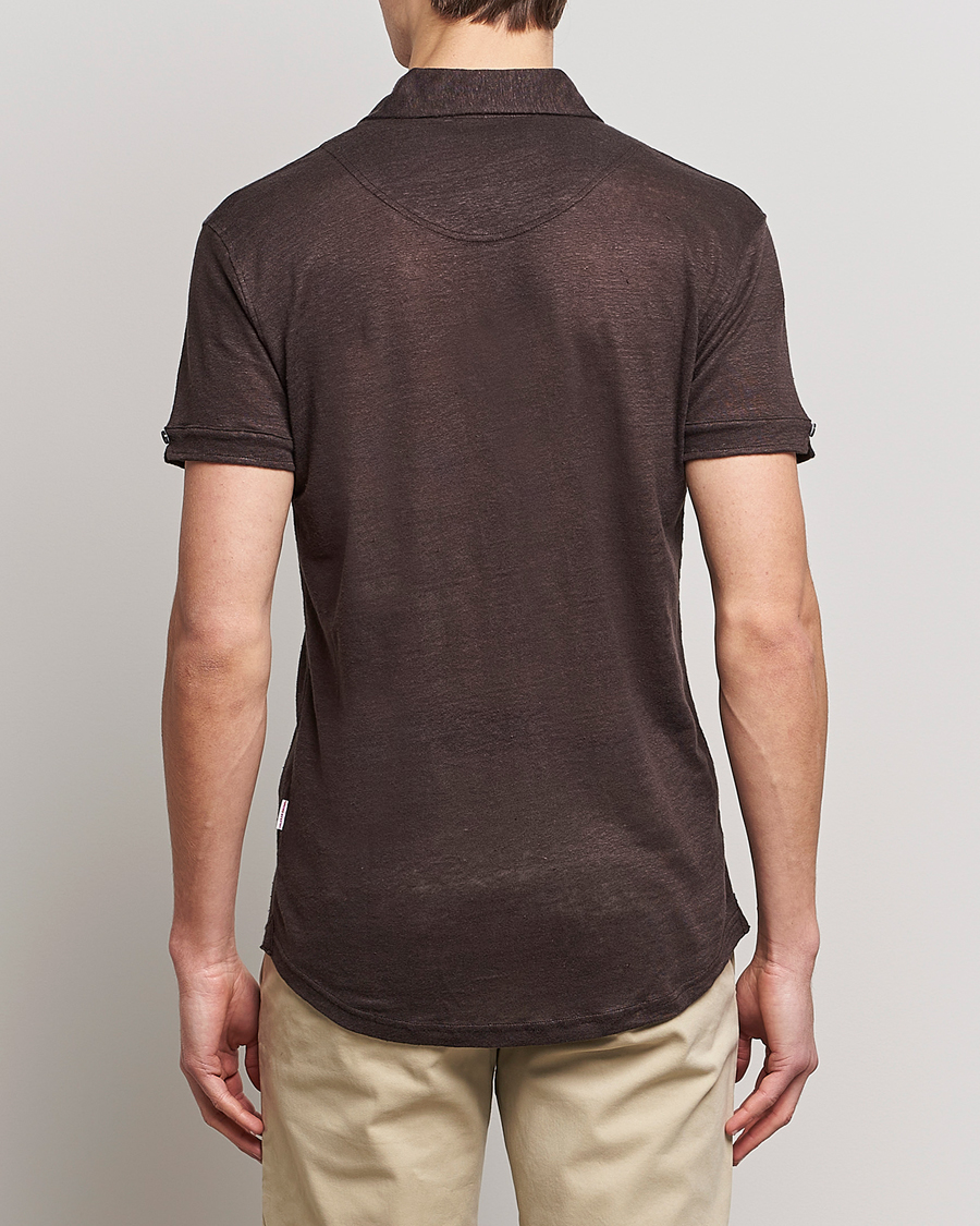 Homme | Polos | Orlebar Brown | Sebastian Linen Polo Truffle