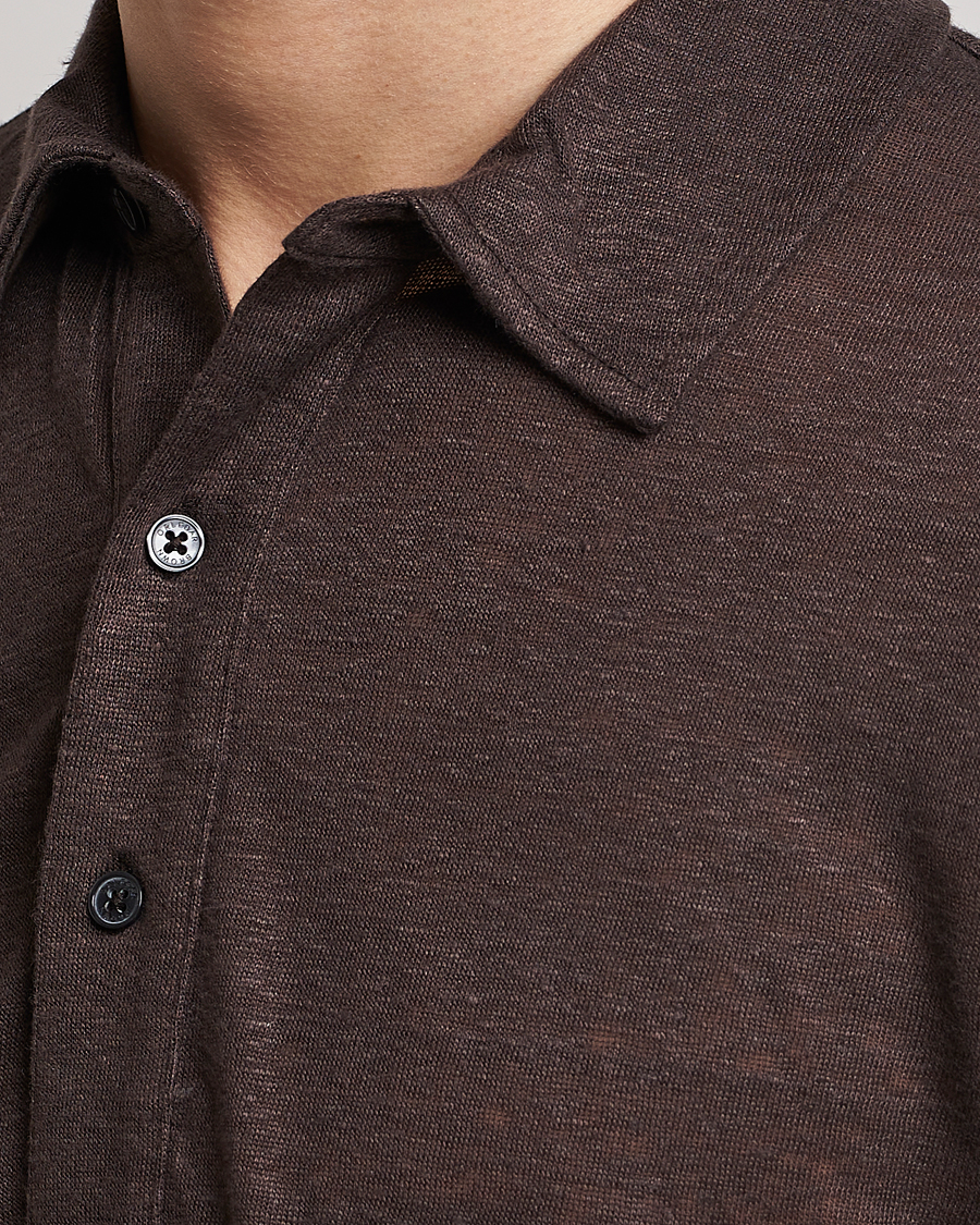 Homme | Polos | Orlebar Brown | Sebastian Linen Polo Truffle