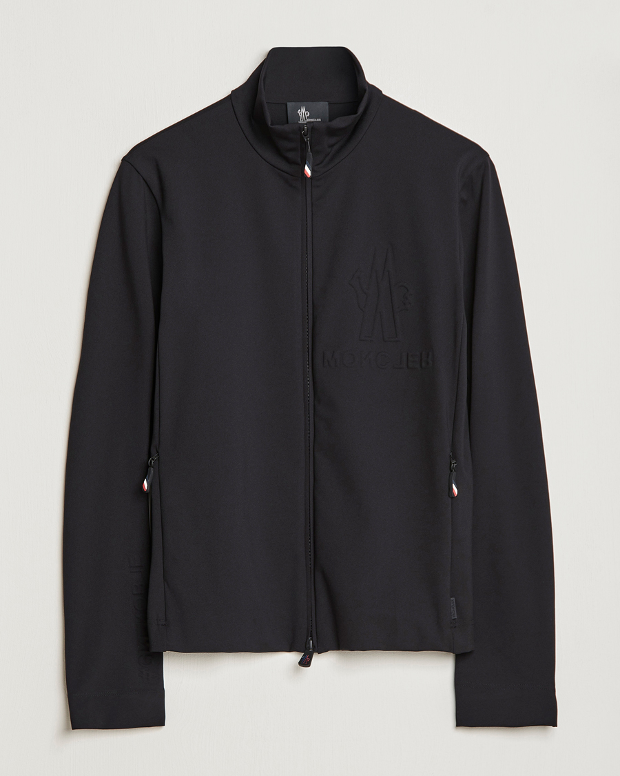 Homme | Pulls Et Tricots | Moncler Grenoble | Embossed Full Zip Cardigan Black