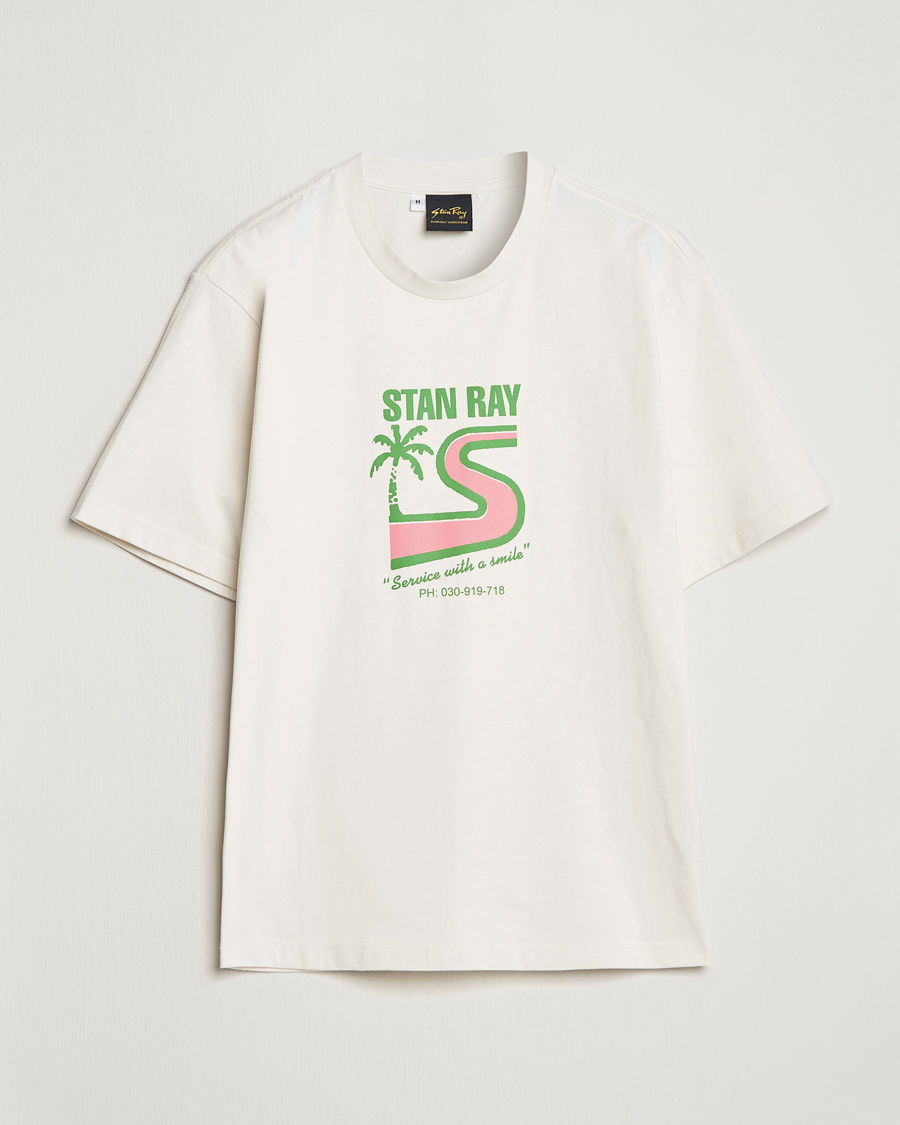Homme | T-shirts | Stan Ray | Printed Crew Neck T-Shirt Natural