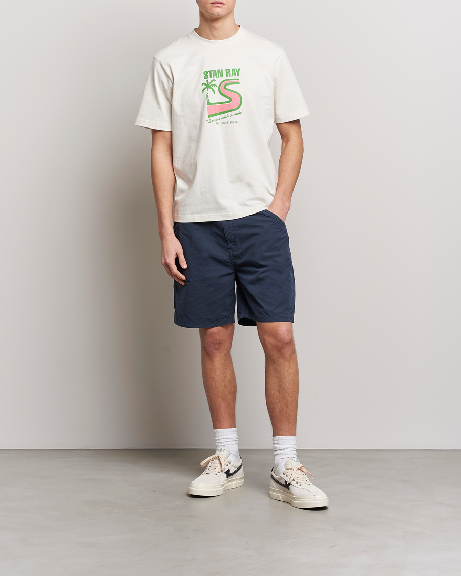 Homme | T-shirts | Stan Ray | Printed Crew Neck T-Shirt Natural