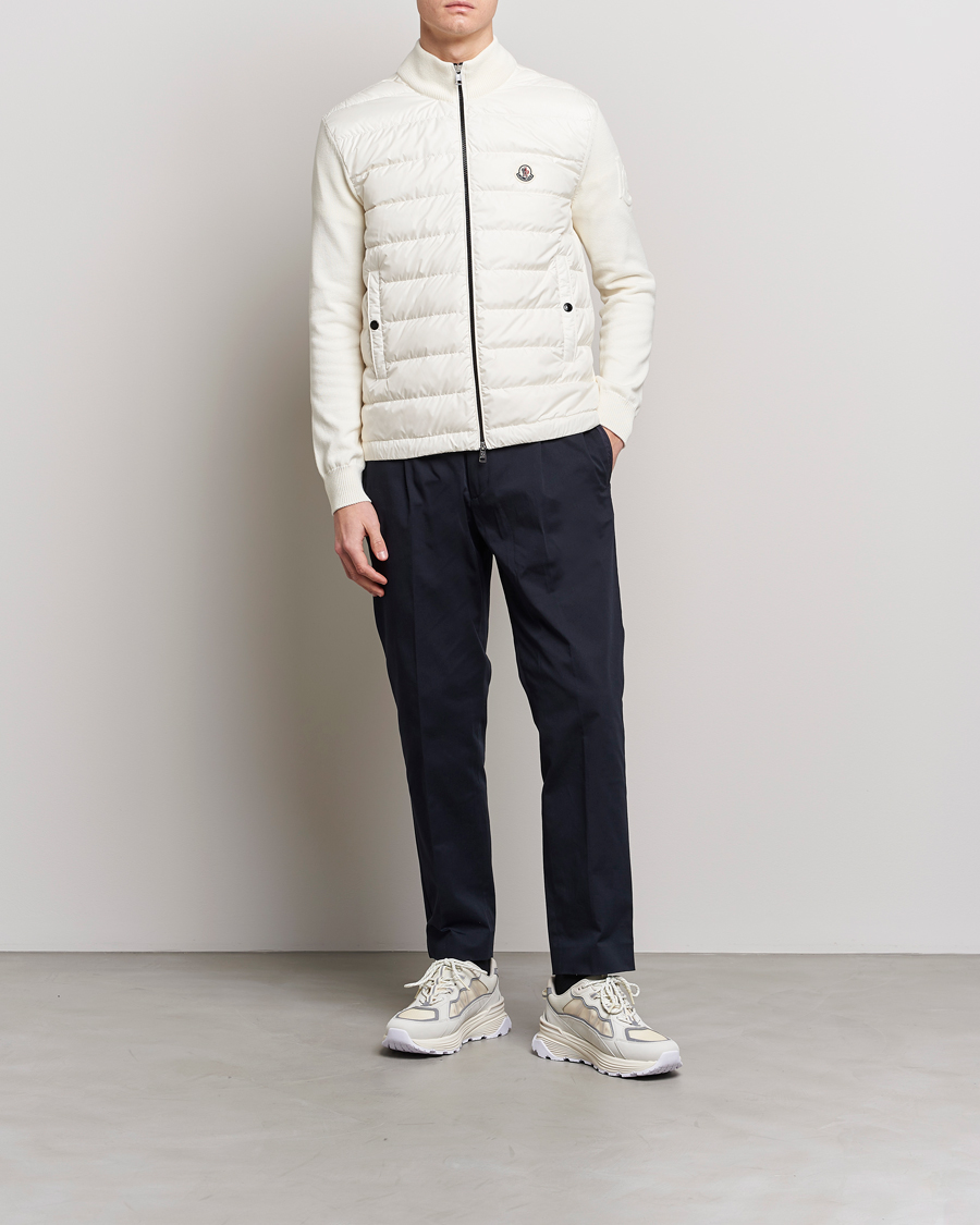Homme | Pulls Et Tricots | Moncler | Zip Padded Cardigan Off White