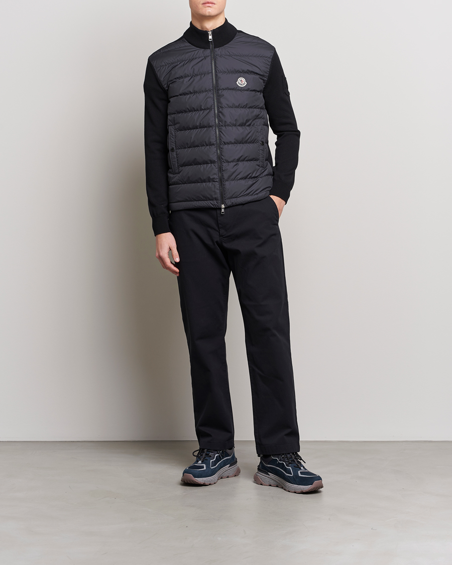 Homme | Pulls Et Tricots | Moncler | Zip Padded Cardigan Black