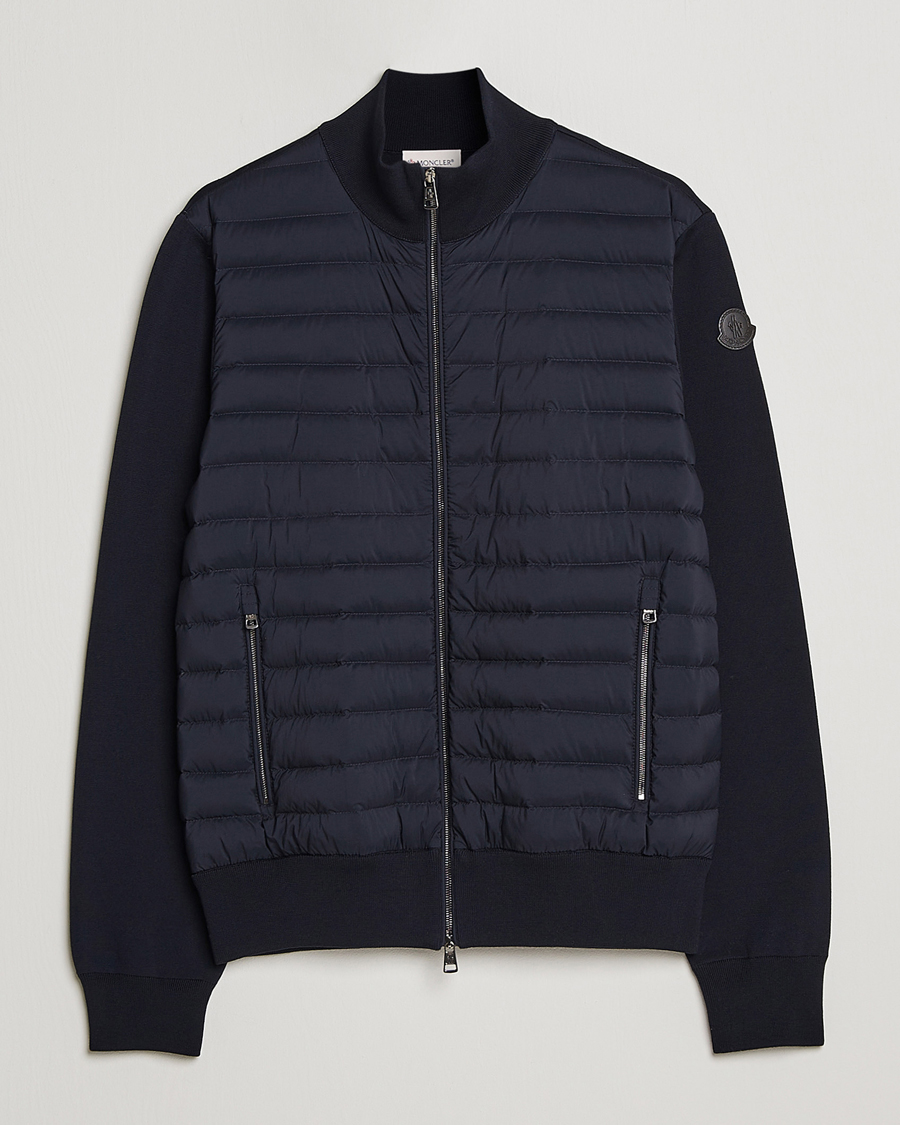 Homme | Pulls Et Tricots | Moncler | Hybrid Zip Cardigan Navy