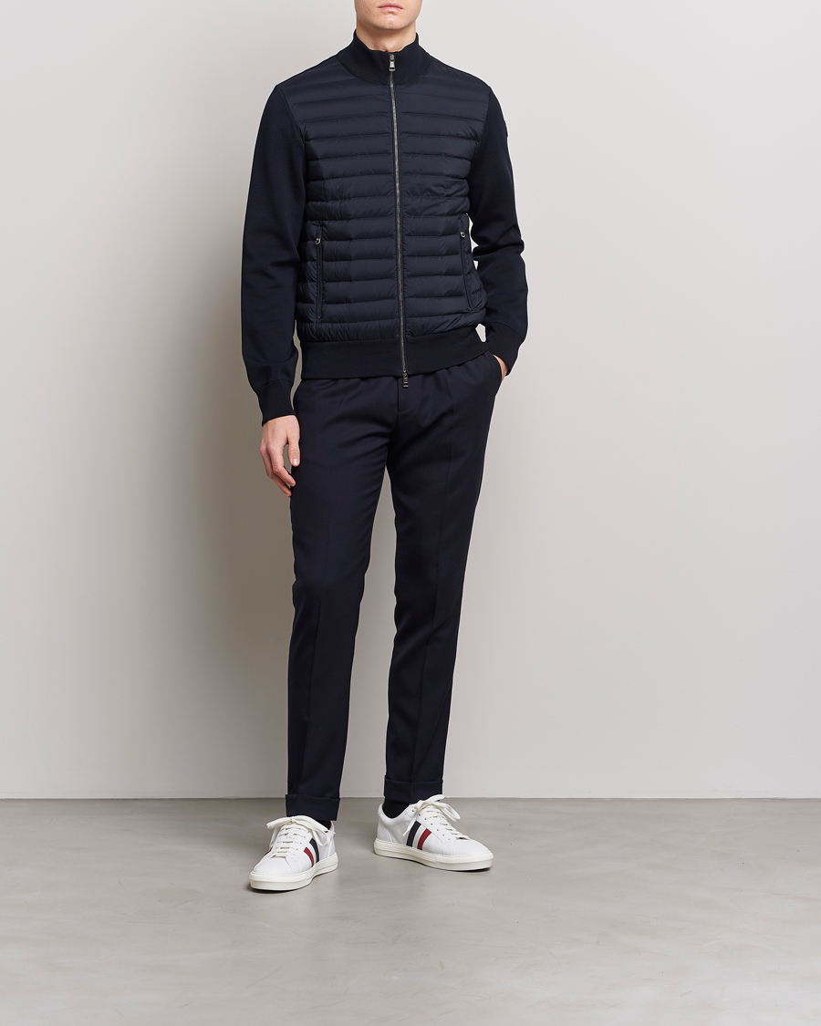 Homme | Pulls Et Tricots | Moncler | Hybrid Zip Cardigan Navy