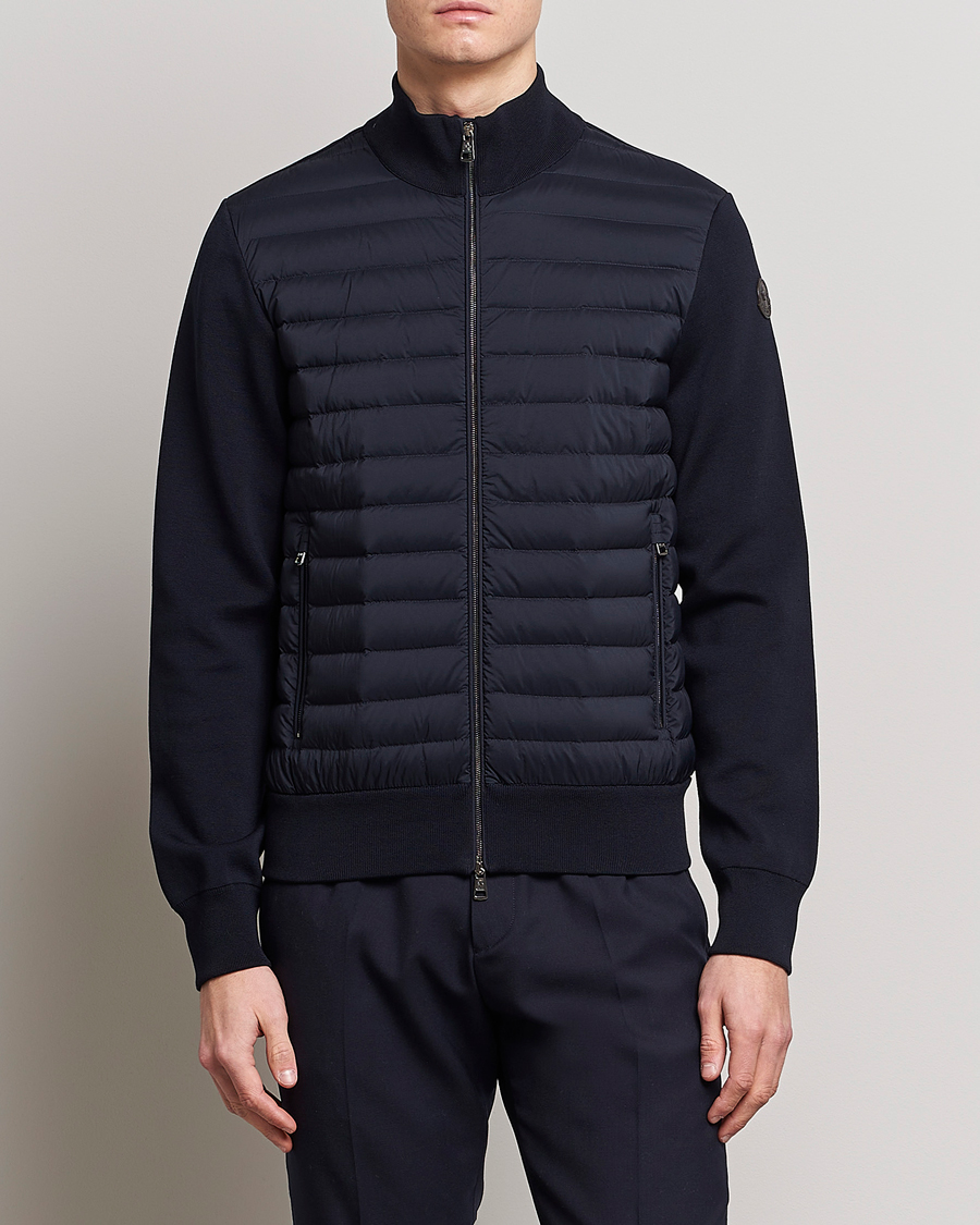 Homme | Pulls Et Tricots | Moncler | Hybrid Zip Cardigan Navy