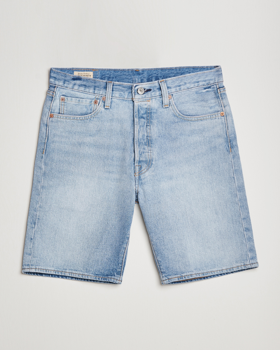 Homme | Shorts | Levi's | 501 Hemmed Denim Shorts Light Indigo Worn In