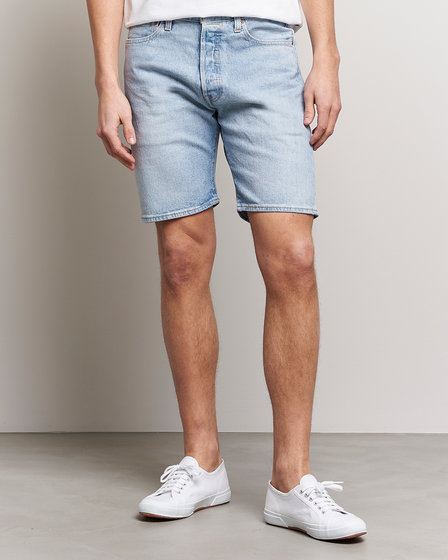 Homme | Shorts | Levi's | 501 Hemmed Denim Shorts Light Indigo Worn In