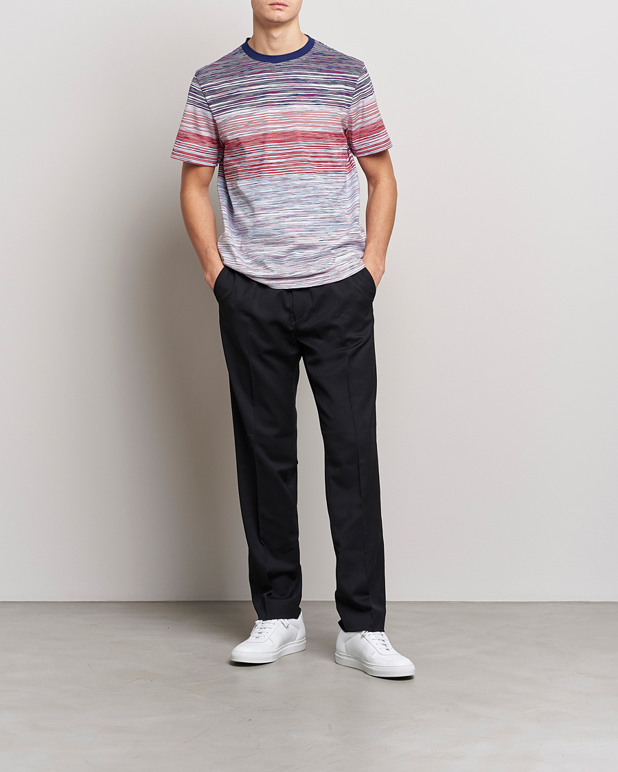 Homme | T-shirts | Missoni | Space Dye T-Shirt Violet/Light Blue