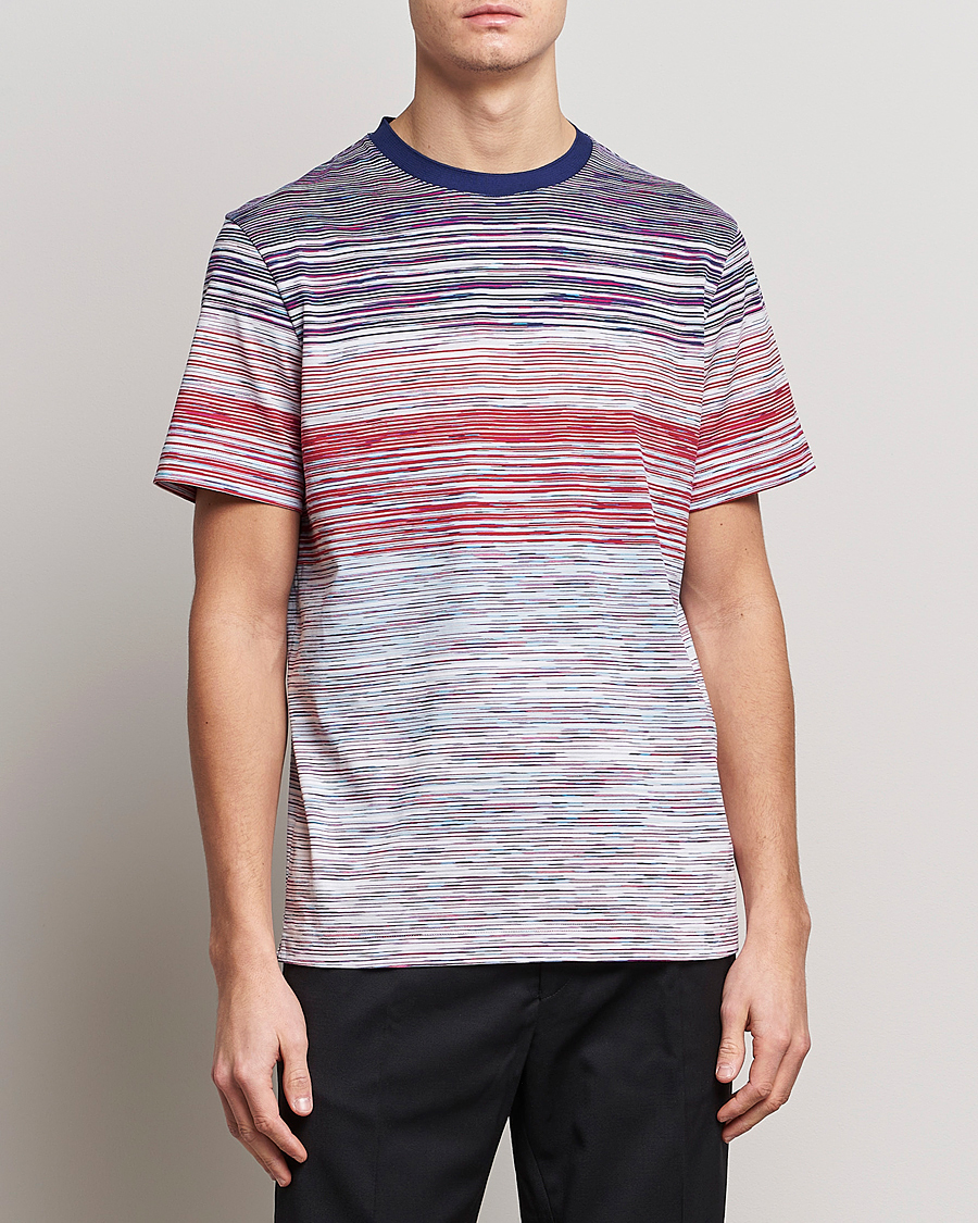 Homme | T-shirts | Missoni | Space Dye T-Shirt Violet/Light Blue