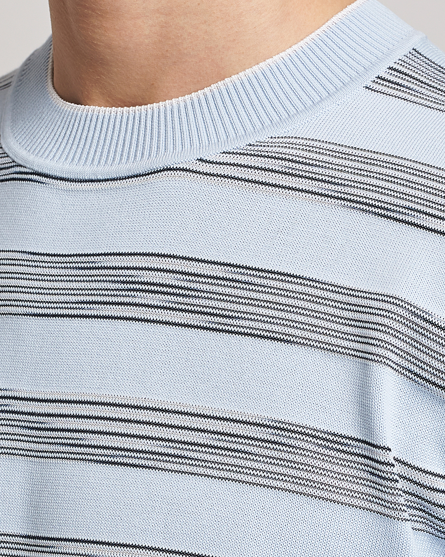 Homme | T-shirts | Missoni | Knitted Space Dye T-Shirt Light Blue