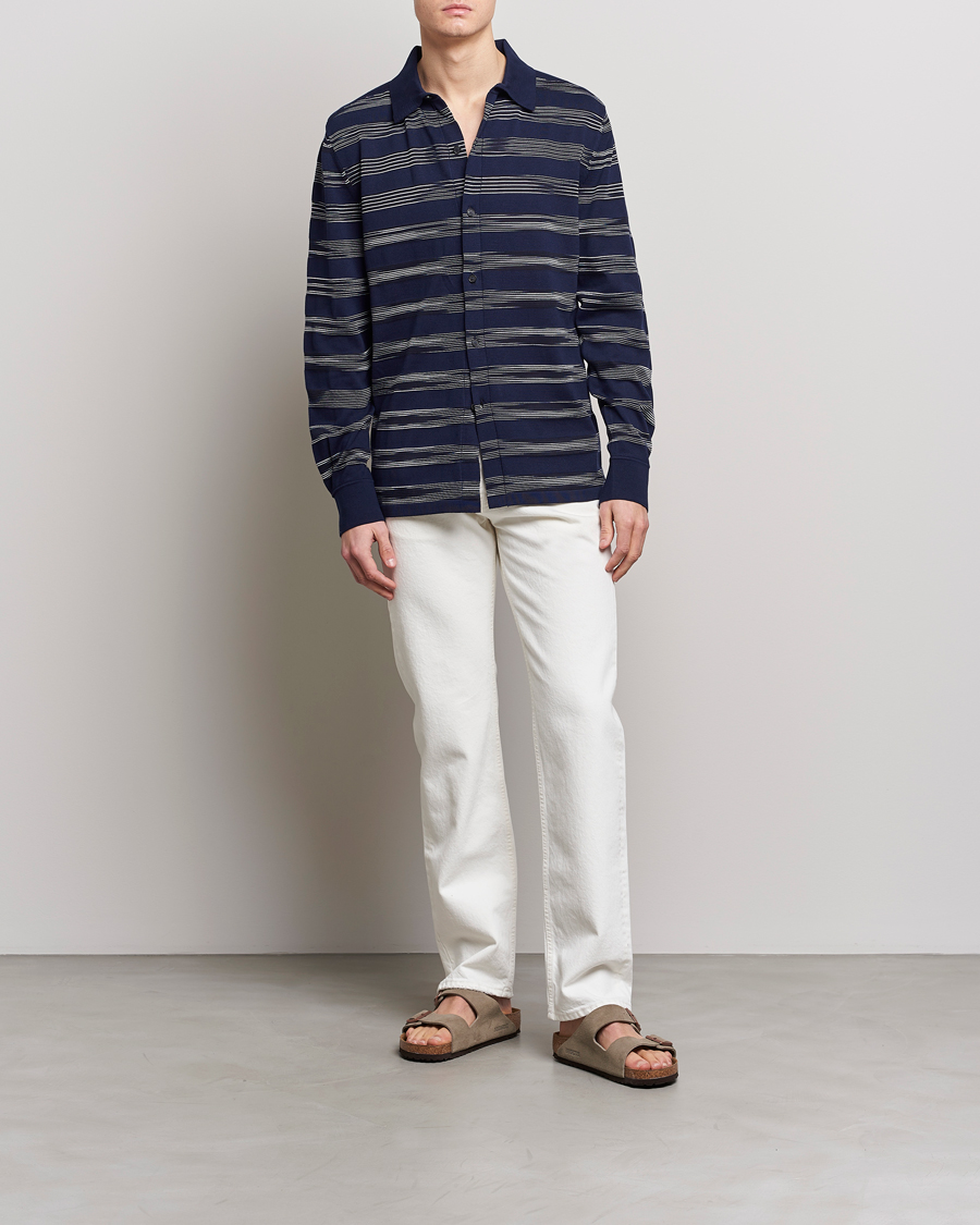 Homme | Chemises | Missoni | Space Dye Knitted Shirt Black/Navy