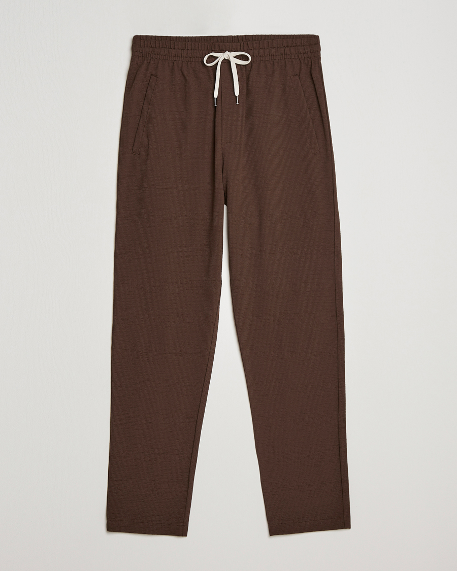 Homme | Pantalons | Harris Wharf London | Coolmax Seersucker Trouser Brown