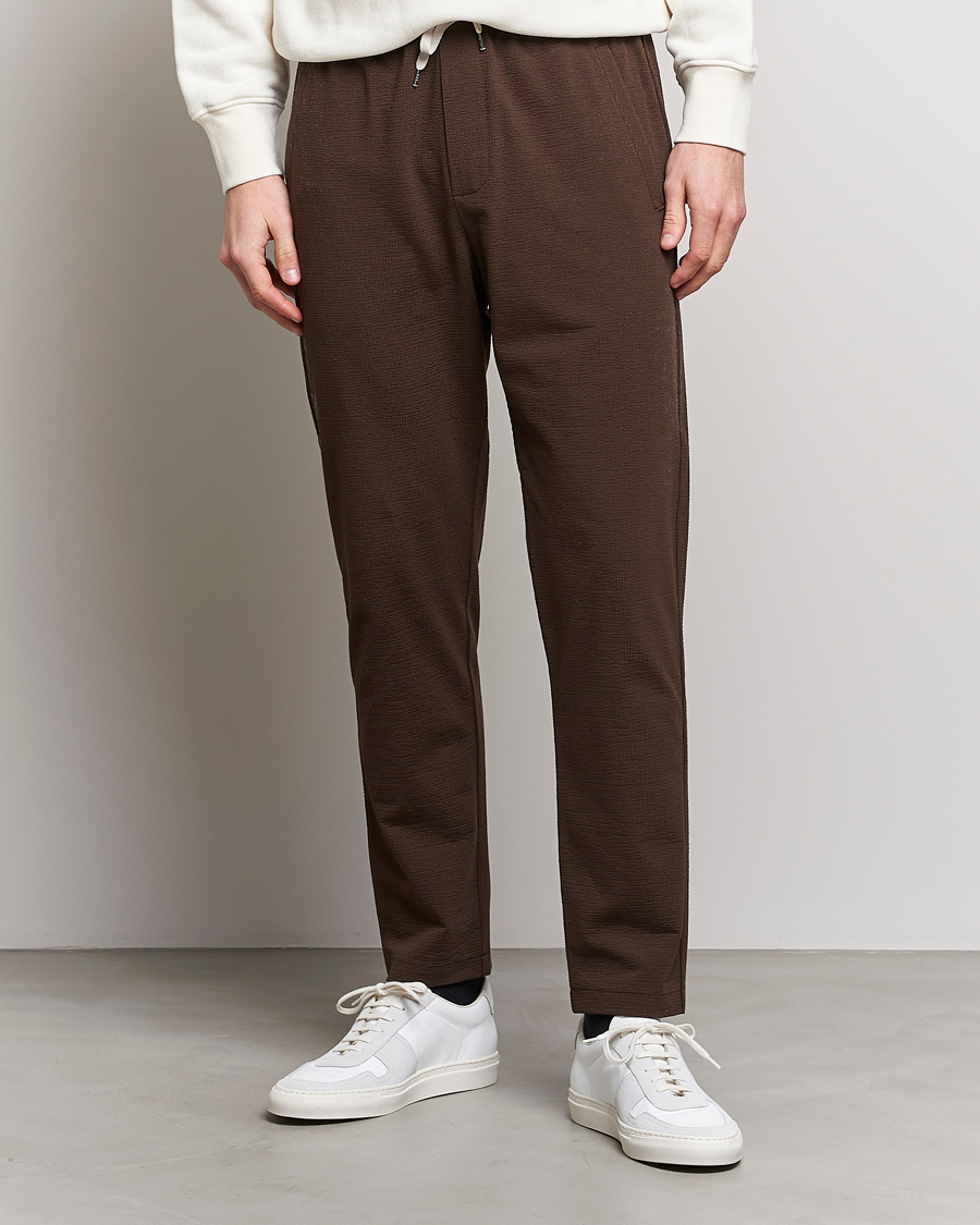 Homme | Pantalons | Harris Wharf London | Coolmax Seersucker Trouser Brown