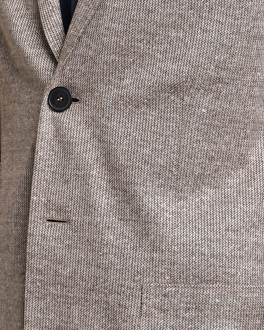 Homme | Blazers | Harris Wharf London | Linen Blend Blazer Tobacco