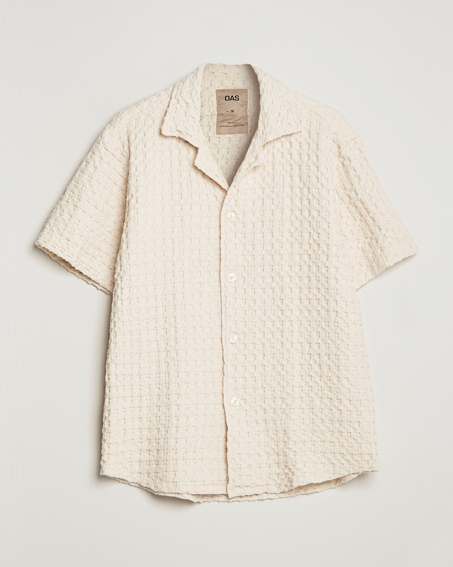 Homme | Chemises | OAS | Cuba Waffle Shirt Ecru