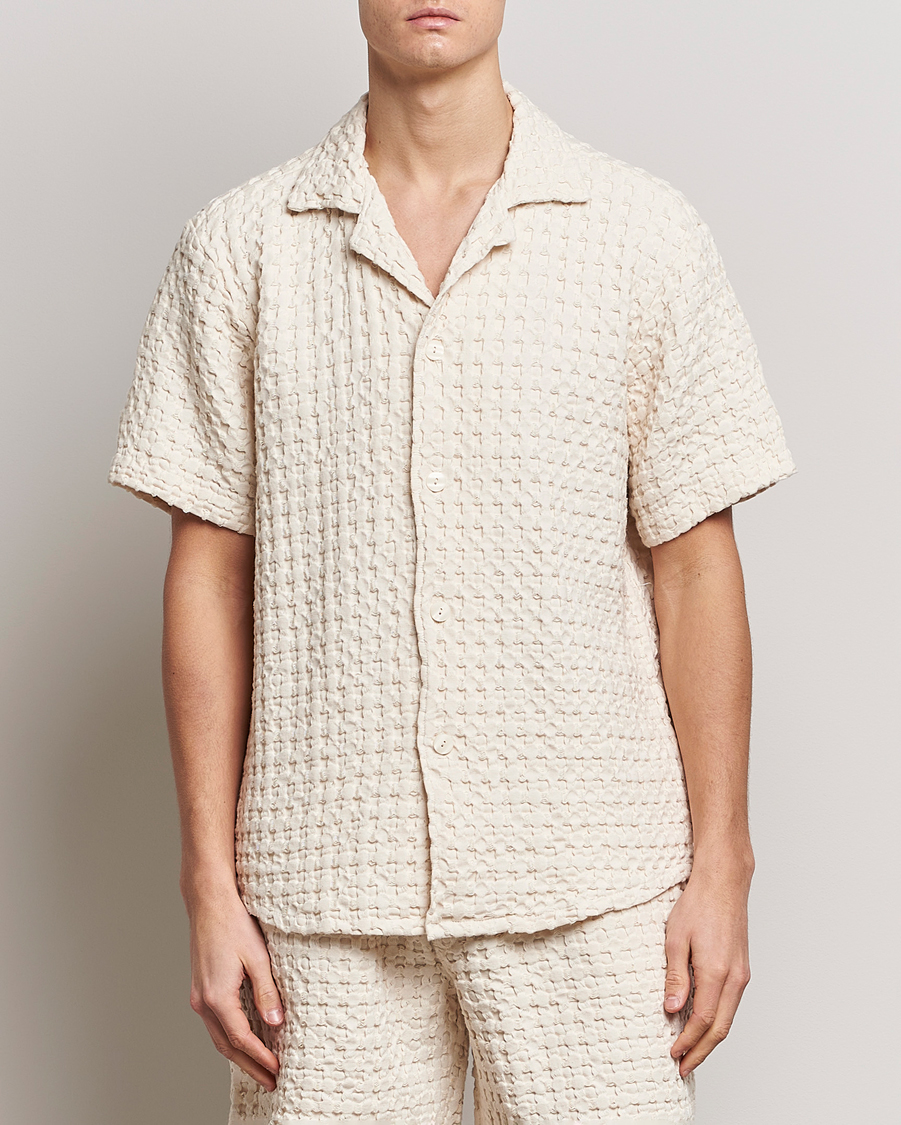 Homme | Chemises | OAS | Cuba Waffle Shirt Ecru