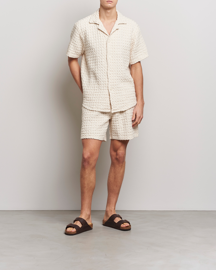 Homme | Shorts | OAS | Porto Waffle Shorts Ecru